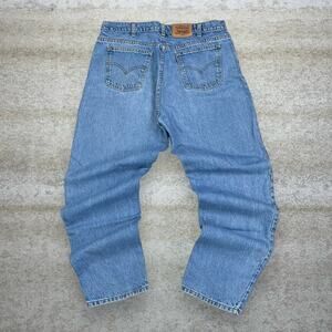 Vintage 90s Orange Tab Levis 634 Jeans 38x32 Relaxed Fit Medium Wash Denim